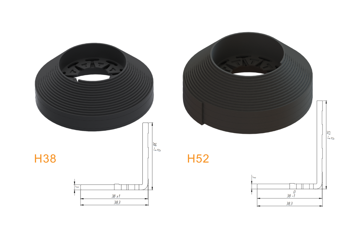 Бордюр пластиковый "New Fix Roll" H55